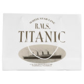 RMS Titanic Ghost Ship Sepia große Geschenktasche Große Geschenktüte (Rückseite)