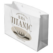 RMS Titanic Ghost Ship Sepia große Geschenktasche Große Geschenktüte (Rückseite Schrägansicht)