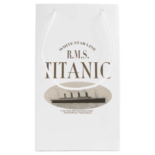 RMS Titanic Ghost Ship Sepia kleine Geschenktasche Kleine Geschenktüte (Rückseite)