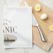 RMS Titanic Ghost Ship Sepia Küchentuch (Viertel Falte)