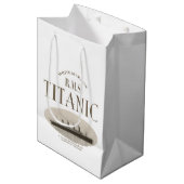 RMS Titanic Ghost Ship Sepia Medium Geschenktasche Mittlere Geschenktüte (Vorderseite Schrägansicht)