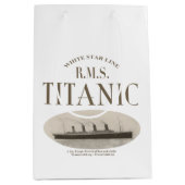 RMS Titanic Ghost Ship Sepia Medium Geschenktasche Mittlere Geschenktüte (Vorderseite)