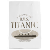 RMS Titanic Ghost Ship Sepia Medium Geschenktasche Mittlere Geschenktüte (Rückseite)