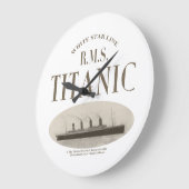RMS Titanic Ghost Ship Sepia/White Clock Große Wanduhr (Winkel)