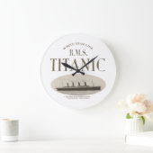 RMS Titanic Ghost Ship Sepia/White Clock Große Wanduhr (Zuhause)