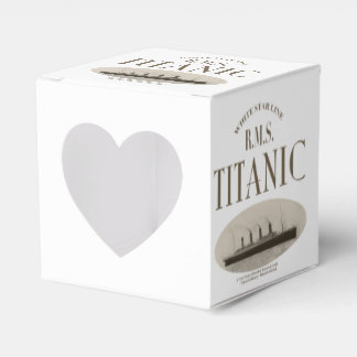 RMS Titanic Ghost Ship Sepia White Heart Favor Box Geschenkschachtel