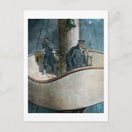 RMS Titanic Iceberg Ahead! Vintag Magic Lantern Postkarte