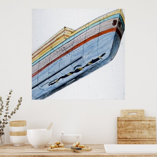 RMS Titanic Iceberg Schäden Poster (Küche)