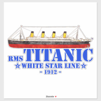RMS Titanic Illustration - White Star Line 1912 Aufkleber