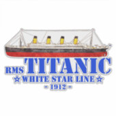 RMS Titanic Illustration - White Star Line 1912 Aufkleber (Vorderseite)