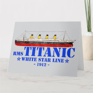 RMS Titanic Illustration - White Star Line 1912 Dankeskarte