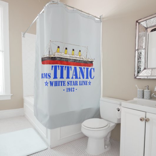 RMS Titanic Illustration - White Star Line 1912 Duschvorhang (Beispiel)