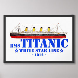 RMS Titanic Illustration - White Star Line 1912 Fotodruck