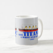 RMS Titanic Illustration - White Star Line 1912 Kaffeetasse (VorderseiteRechts)