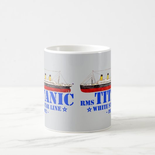 RMS Titanic Illustration - White Star Line 1912 Kaffeetasse (Mittel)