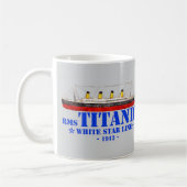 RMS Titanic Illustration - White Star Line 1912 Kaffeetasse (Links)
