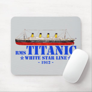 RMS Titanic Illustration - White Star Line 1912 Mousepad