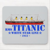 RMS Titanic Illustration - White Star Line 1912 Mousepad (Vorne)