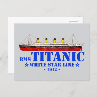 RMS Titanic Illustration - White Star Line 1912 Postkarte