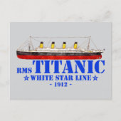 RMS Titanic Illustration - White Star Line 1912 Postkarte (Vorderseite)