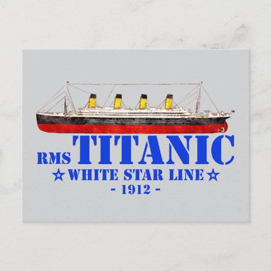 RMS Titanic Illustration - White Star Line 1912 Postkarte (Vorderseite)