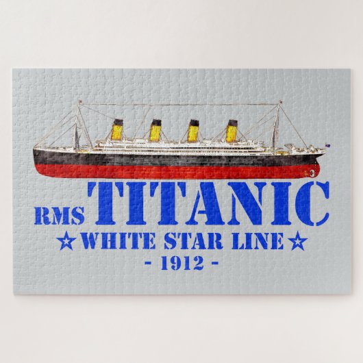 RMS Titanic Illustration - White Star Line 1912 Puzzle (Horizontal)