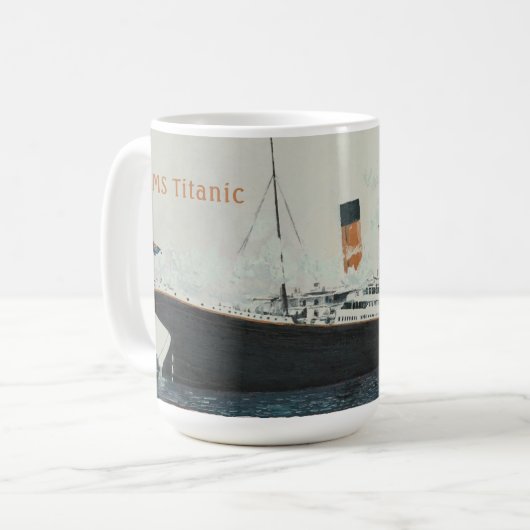 RMS Titanic Kaffeetasse (Vorderseite Links)