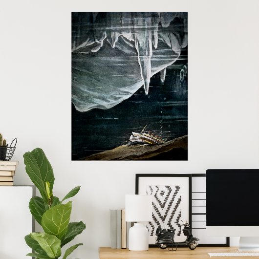 RMS Titanic liegt am unteren Ende des Atlantiks Poster (Heimbüro)