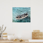 RMS Titanic Lifeboat Vintag handgefärbt Poster (Küche)