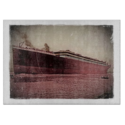 RMS Titanic Maiden Voyage Schneidebrett (Vorderseite)
