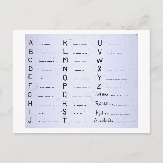 RMS Titanic Morse Code Vintag S.O.S. Postkarte (Vorderseite)