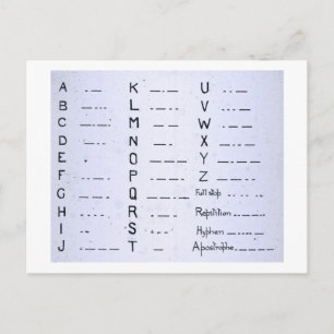RMS Titanic Morsecode Vintage S.O.S. Postkarte