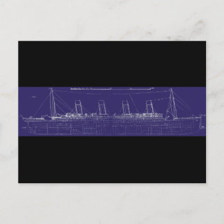RMS Titanic Original Blueprint, verbessert für Far Postkarte