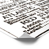 RMS Titanic Passenger Liner Newspaper Ad Poster (Ecke)