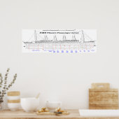RMS Titanic Passenger Liner Side View Poster (Küche)