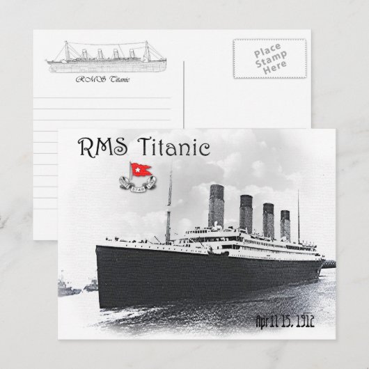 RMS Titanic Postkarte (Vorne/Hinten)