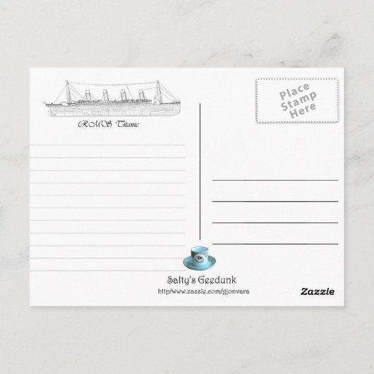 RMS Titanic Postkarte (Rückseite)