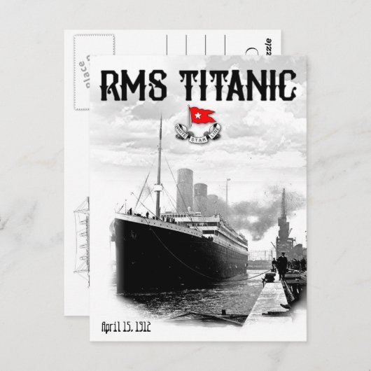 RMS Titanic Postkarte (Vorne/Hinten)