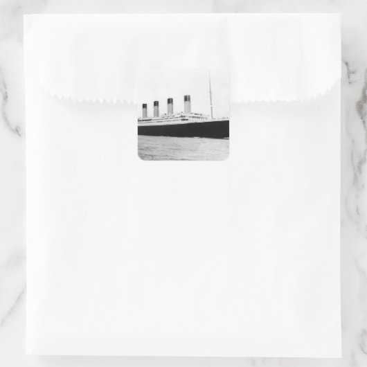 RMS Titanic Quadratischer Aufkleber (Tasche)