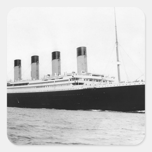 RMS Titanic Quadratischer Aufkleber (Vorderseite)