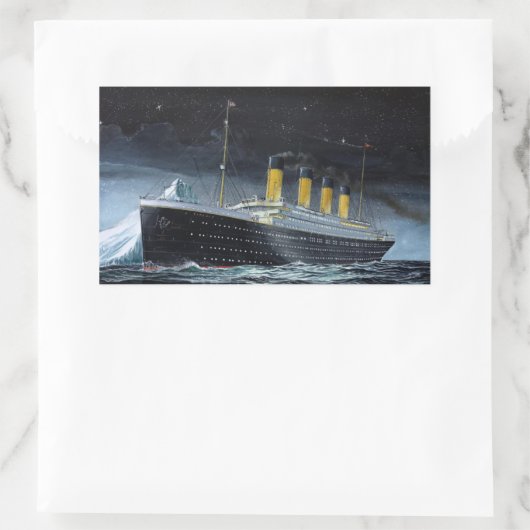 RMS Titanic Rechteckiger Aufkleber (Tasche)