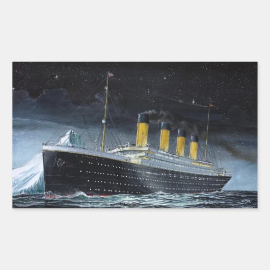 RMS Titanic Rechteckiger Aufkleber (Vorderseite)