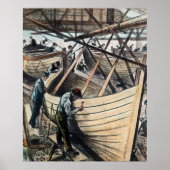 RMS Titanic Rettungsboote werden im Belfast gebaut Poster (Vorne)