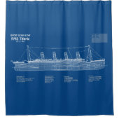 RMS Titanic Ship Blueprint Pläne ABD Duschvorhang (Vorderseite)