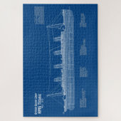 RMS Titanic Ship Blueprint Pläne ABD Puzzle (Vertikal)
