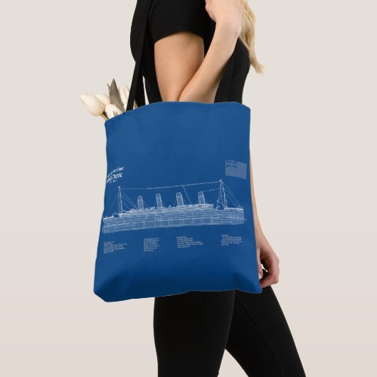 RMS Titanic Ship Blueprint Pläne ABD Tasche (Von Nahem)