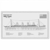 RMS Titanic Ship Blueprint Plans BD Aufkleber (Vorderseite)