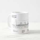 RMS Titanic Ship Blueprint Plans BD Kaffeetasse (Vorderseite Links)