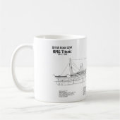 RMS Titanic Ship Blueprint Plans BD Kaffeetasse (Links)