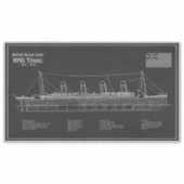 RMS Titanic Ship Blueprint Plans PBD Aufkleber (Vorderseite)